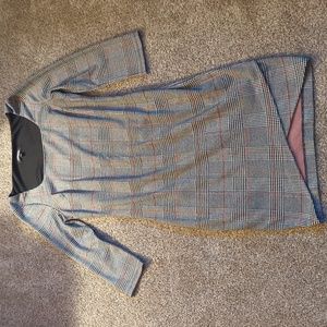 Plaid Express Dress with Tulip Hem